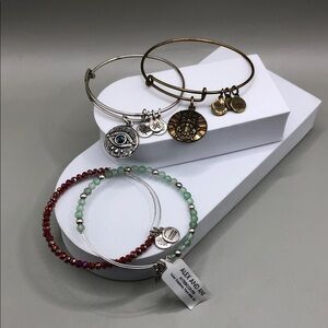 Alex and Ani Evil Eye Hamsa Crystal Stone Bead Layering Stackable Bracelets 4